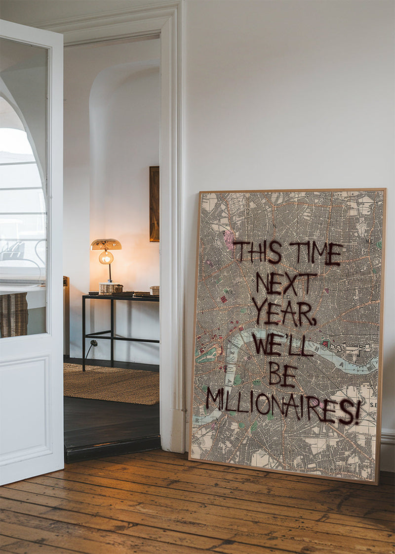 This Time Next Year Millionaires Only Fools TV Quote Print