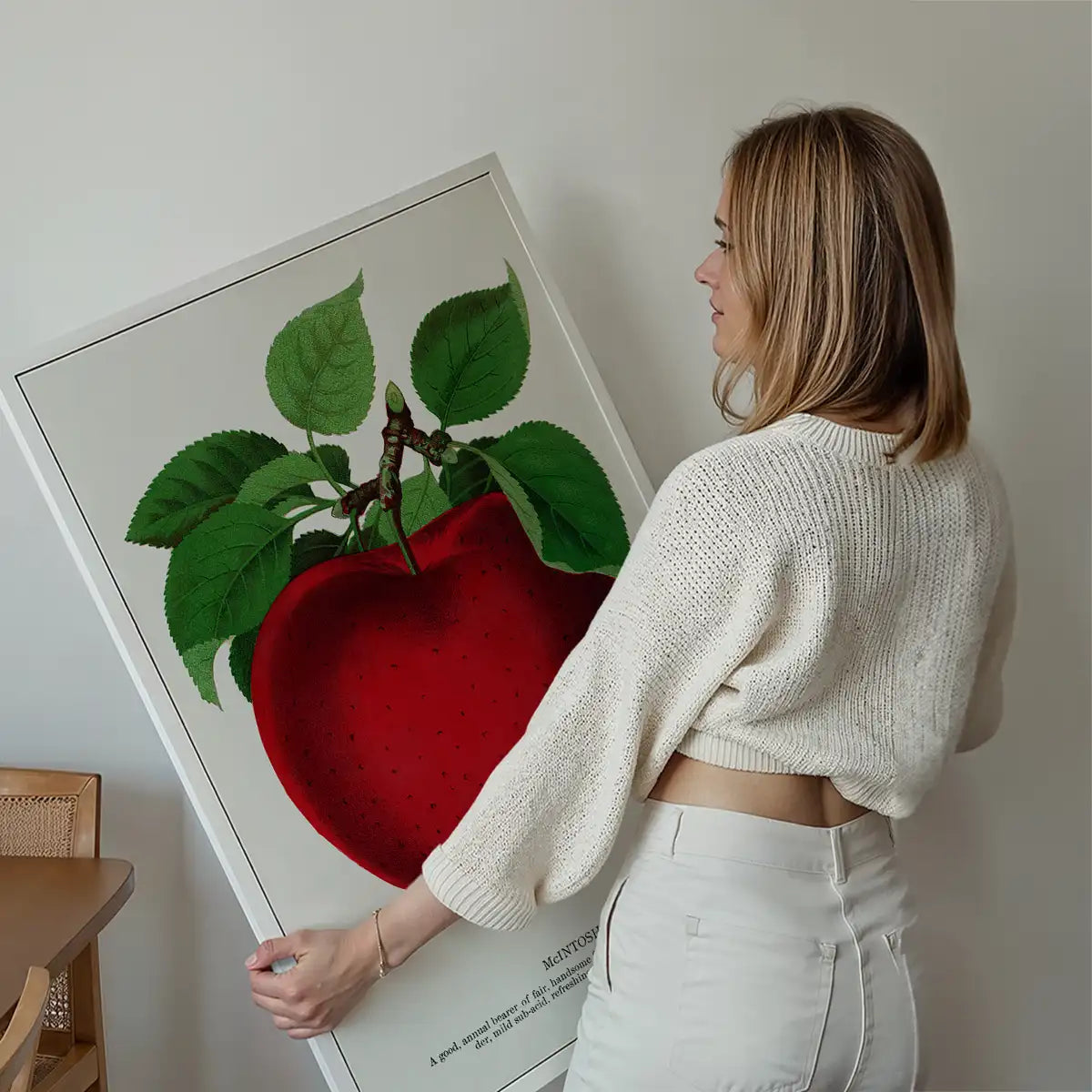 Mcintosh red apple Vintage Lithograph Print