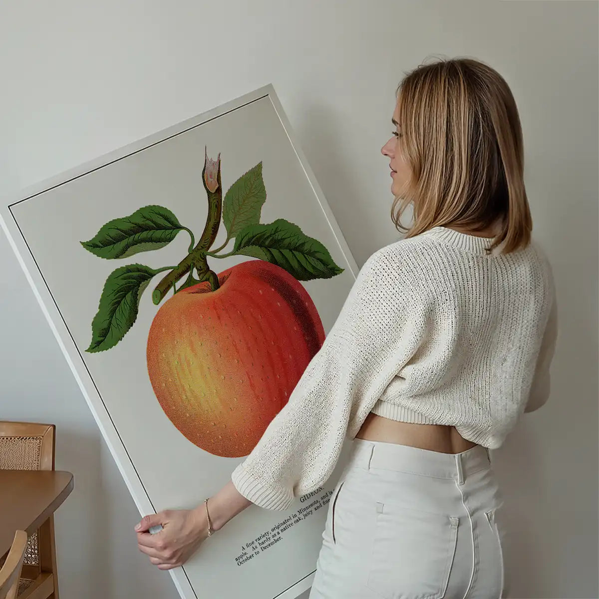 Gideon Apple Vintage Lithograph Print