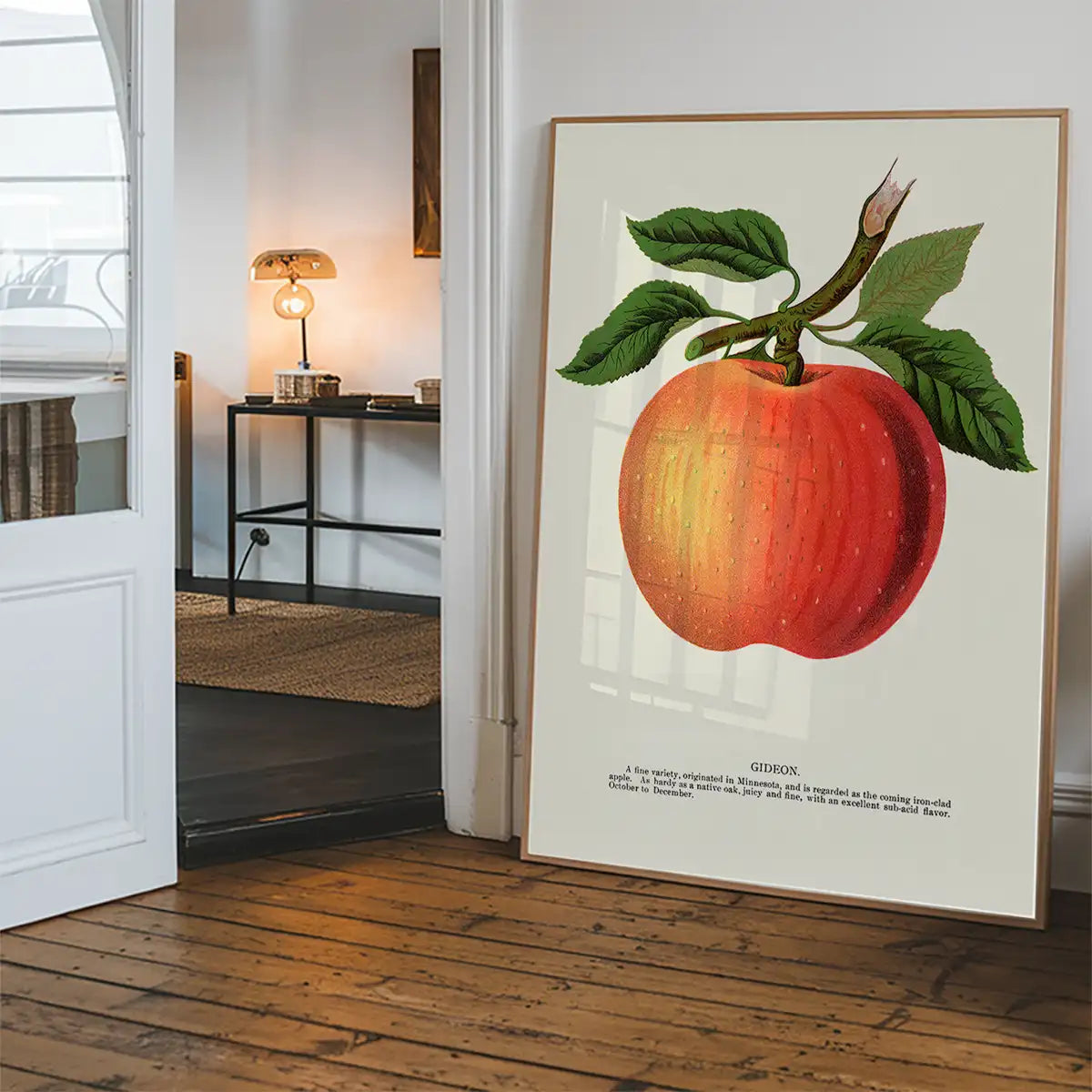 Gideon Apple Vintage Lithograph Print
