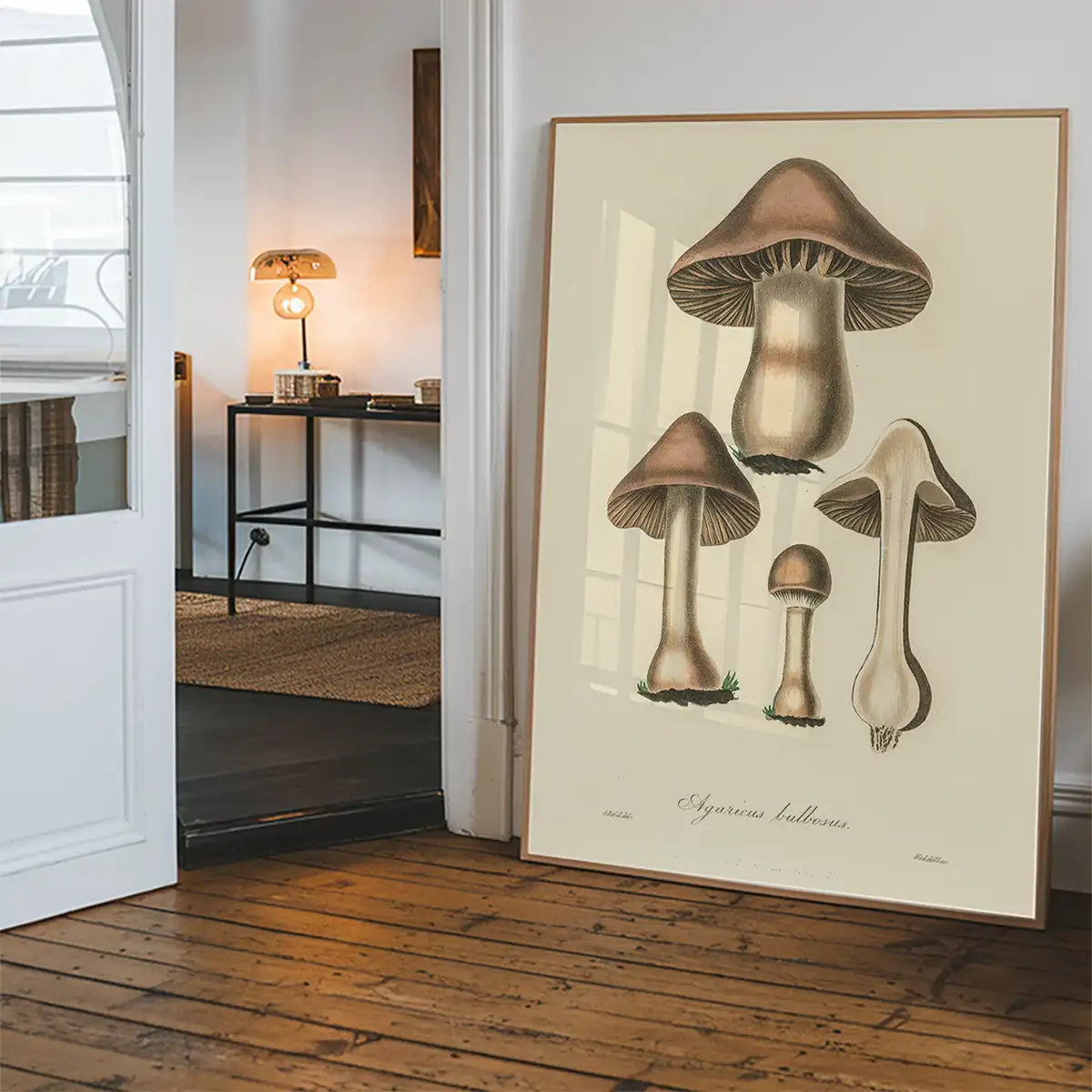 Vintage Mushrooms Print - Agaricus Bulbosus