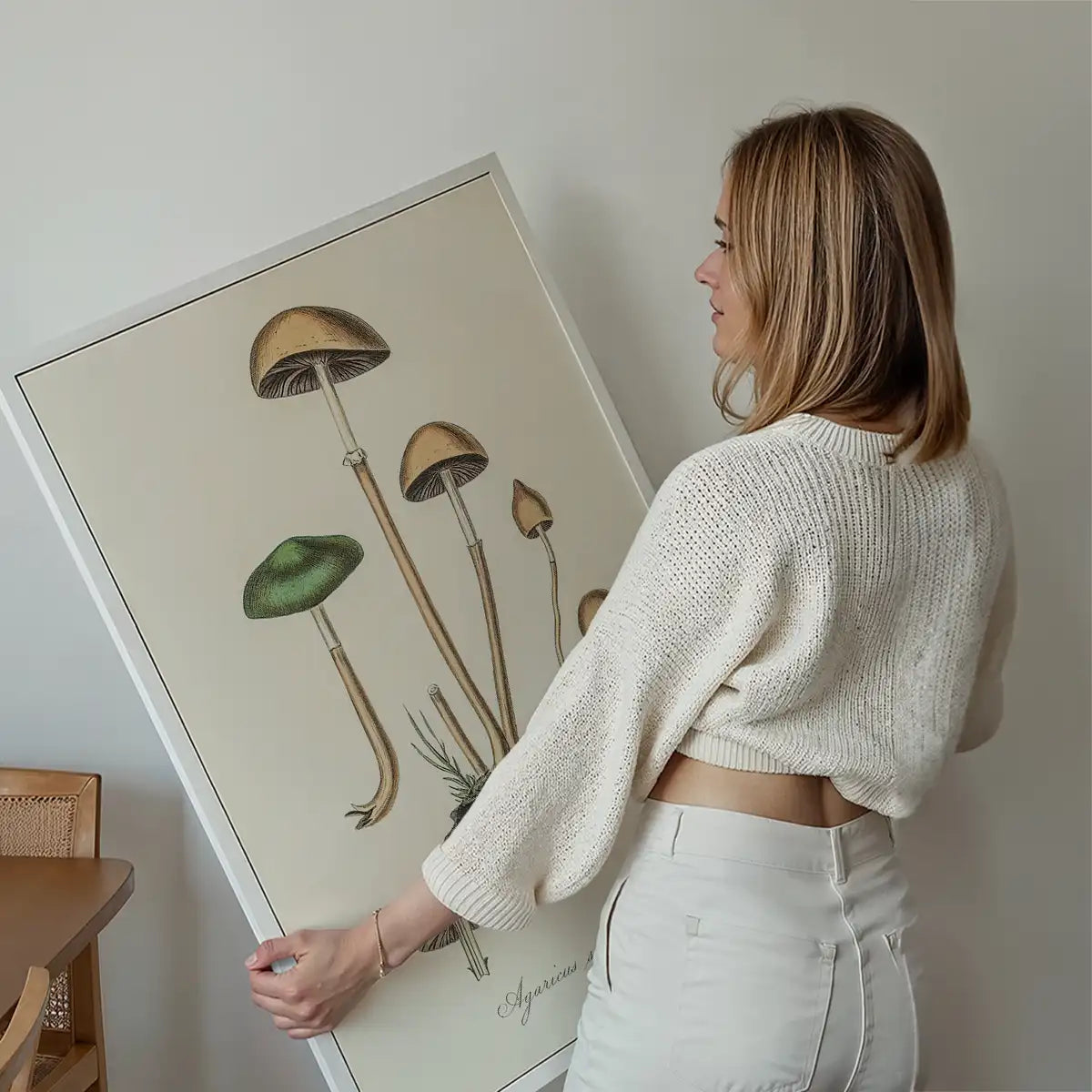 Vintage Mushrooms Print - Agaricus Semiglobatus