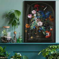 Roses & Tulips by Johann Baptist Drechsler Still Life Painting