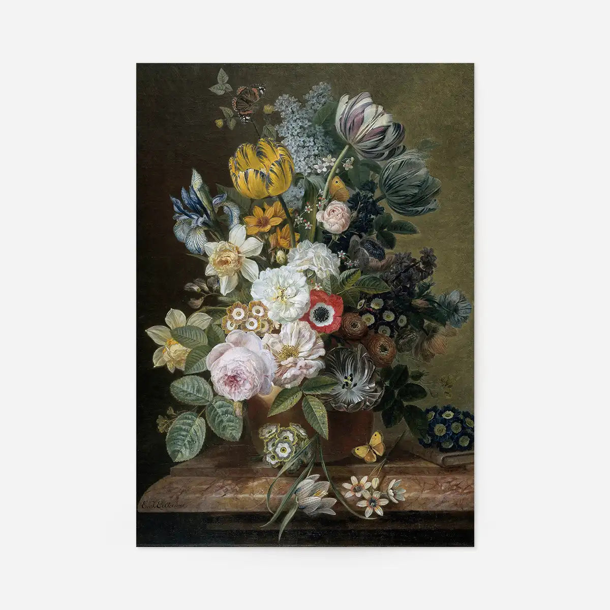 Flowers by Eelke Jelles Eelkema Still Life Painting