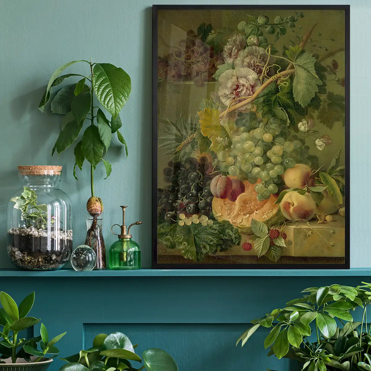 Fruit & Flowers by Albertus Jonas Brandt Still Life Painting