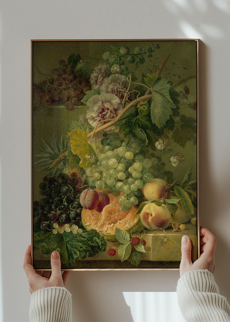 Fruit & Flowers by Albertus Jonas Brandt Still Life Painting