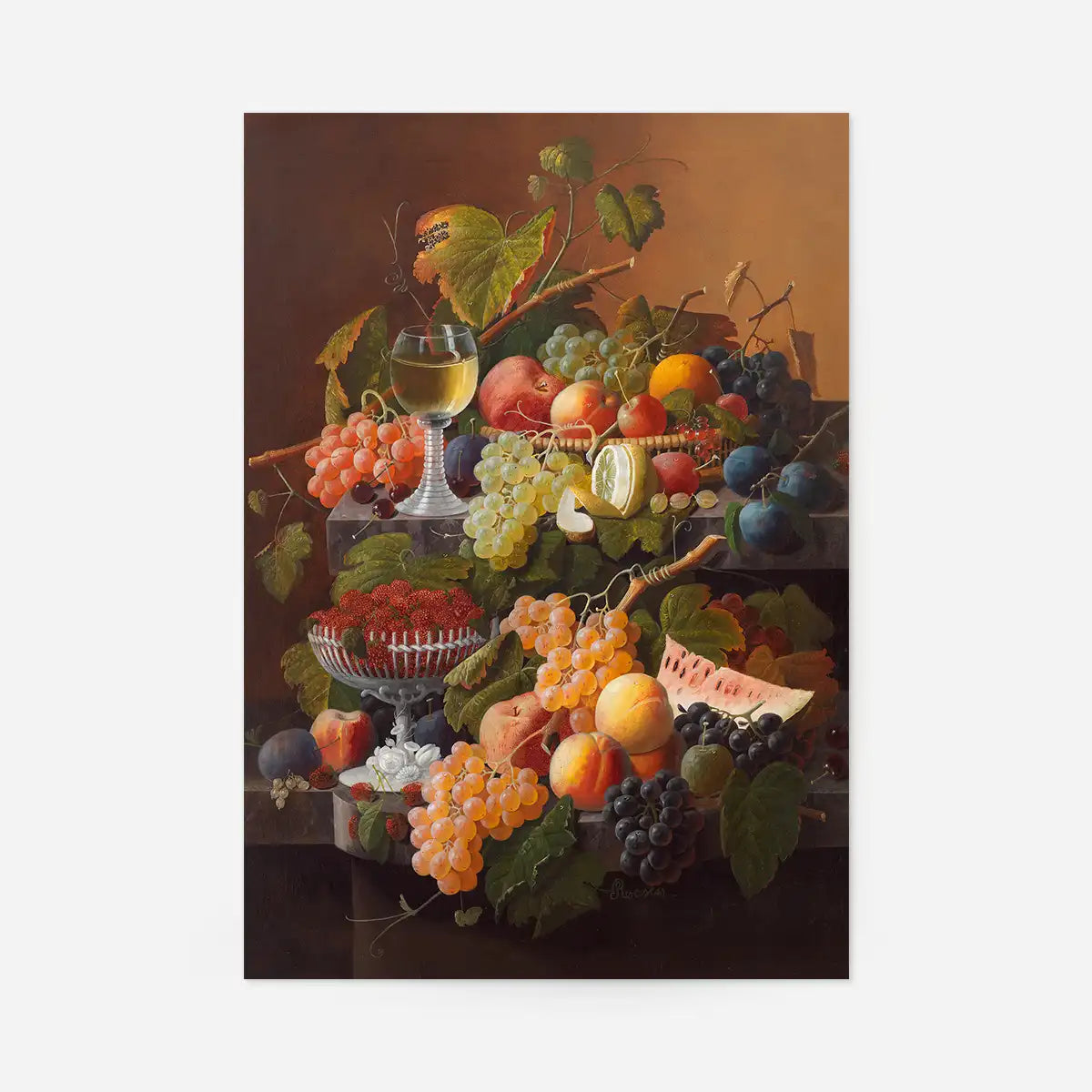 Fruit by Severin Roesen Still Life Painting