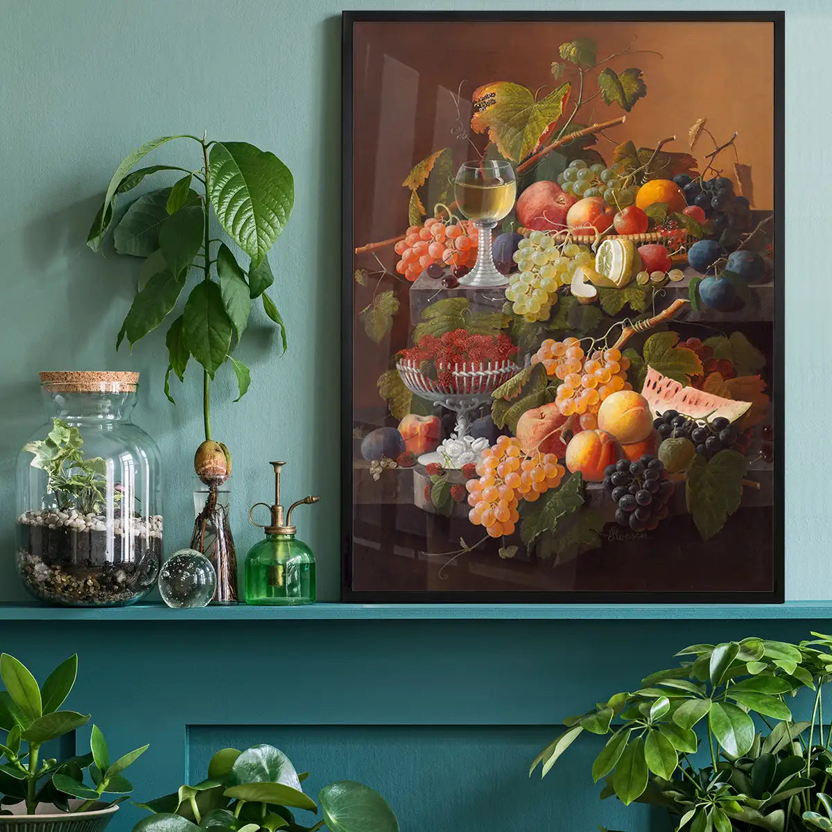 Fruit by Severin Roesen Still Life Painting