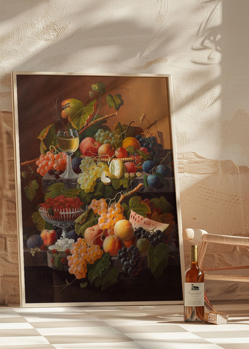 Fruit by Severin Roesen Still Life Painting