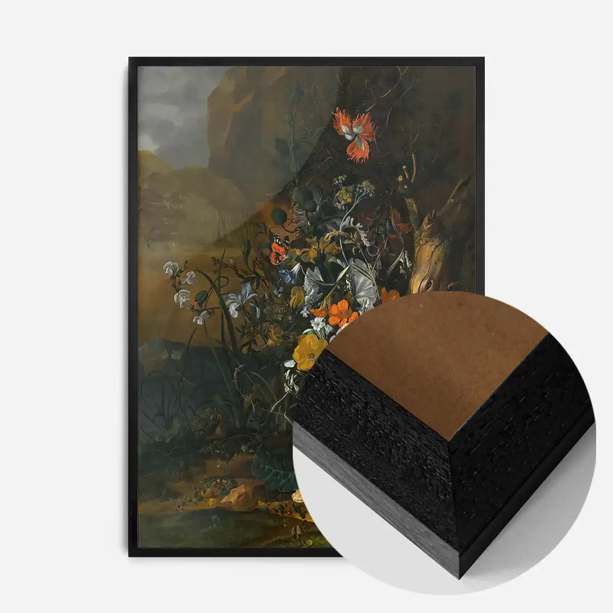 Flowers & Butterflies by Rachel Ruysch Still Life Painting