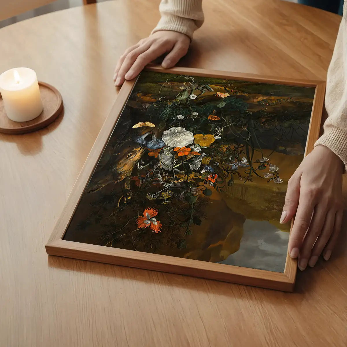 Flowers & Butterflies by Rachel Ruysch Still Life Painting