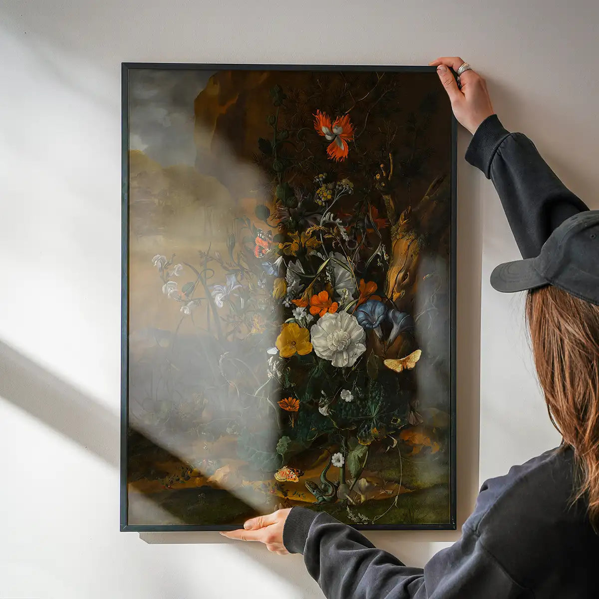 Flowers & Butterflies by Rachel Ruysch Still Life Painting