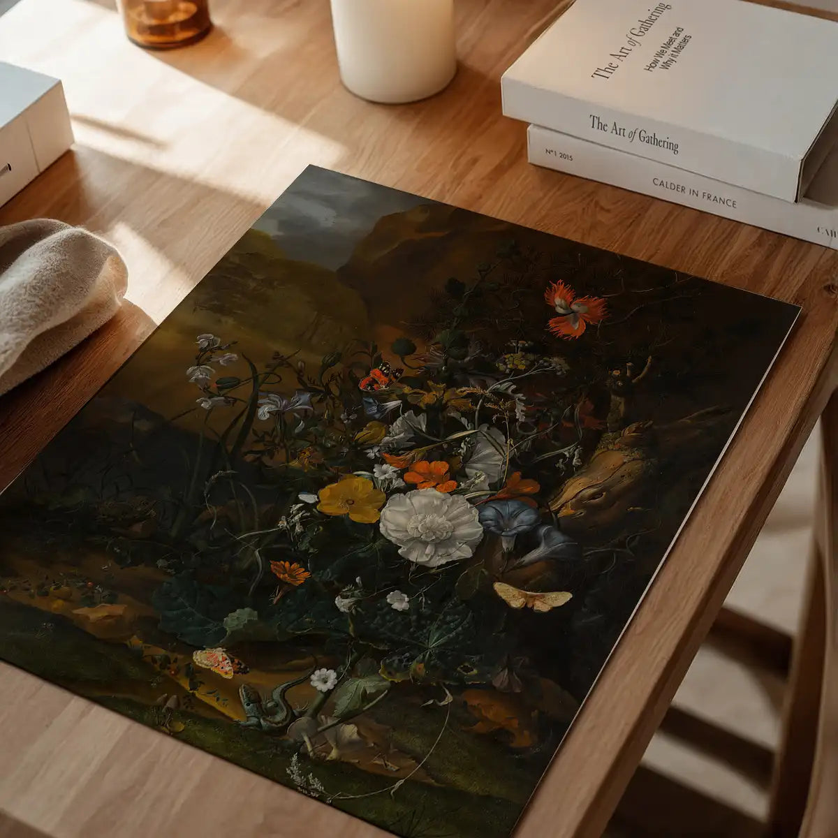 Flowers & Butterflies by Rachel Ruysch Still Life Painting