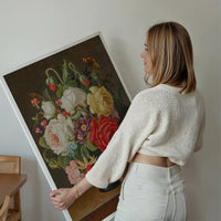 Flowers by Christian Juel Möllback Still Life Painting