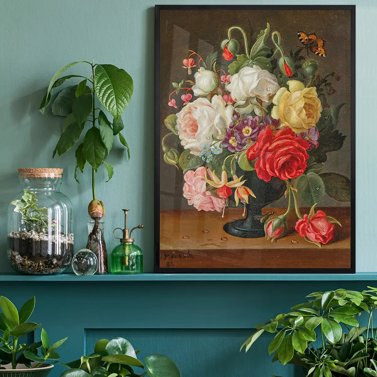 Flowers by Christian Juel Möllback Still Life Painting