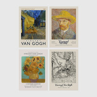 Set of 4 framed prints, Vincent van Gogh painting reproductions — unframed