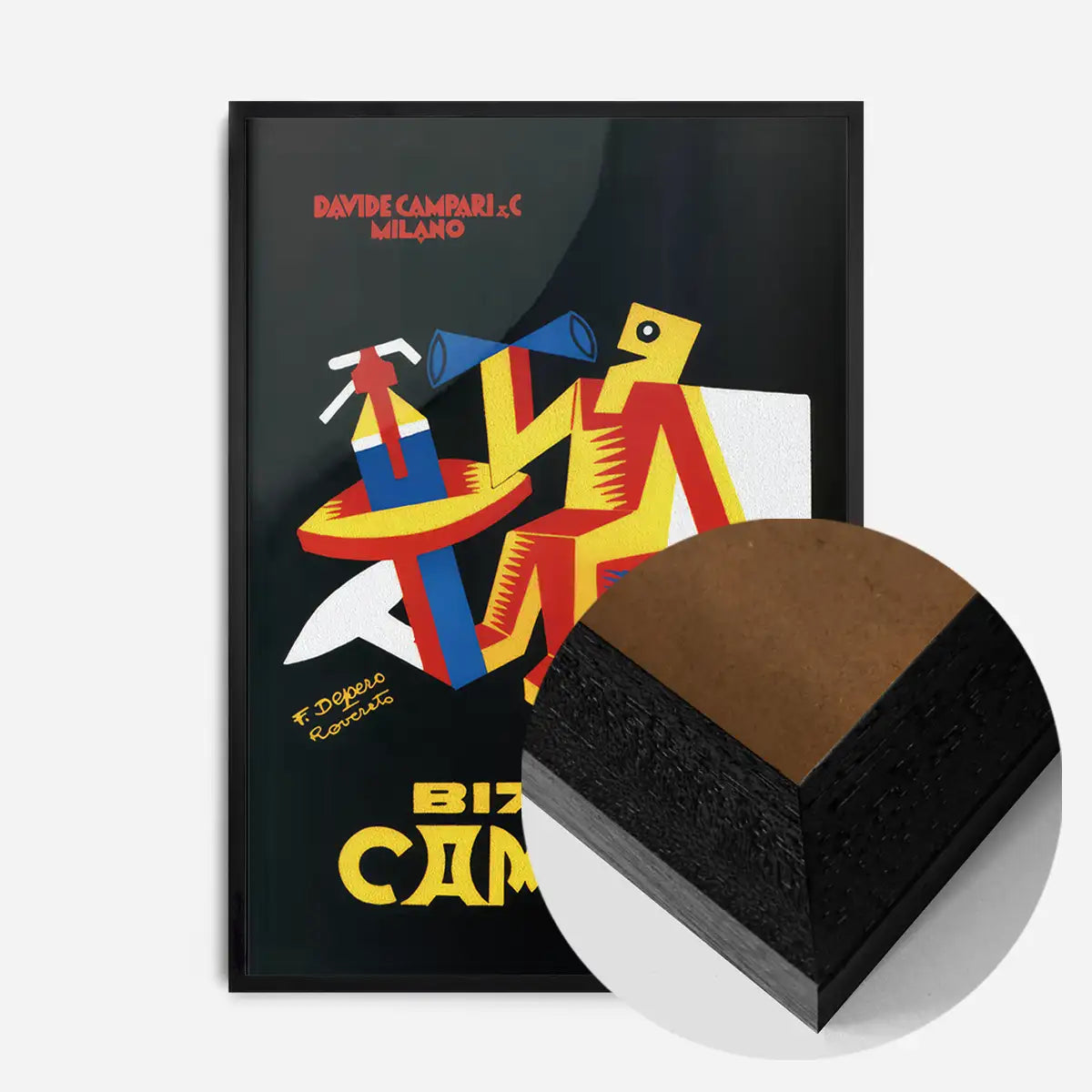 Bitter Campari Black & Yellow Poster Print