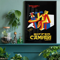 Bitter Campari Black & Yellow Poster Print