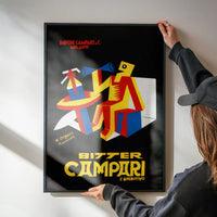 Bitter Campari Black & Yellow Poster Print