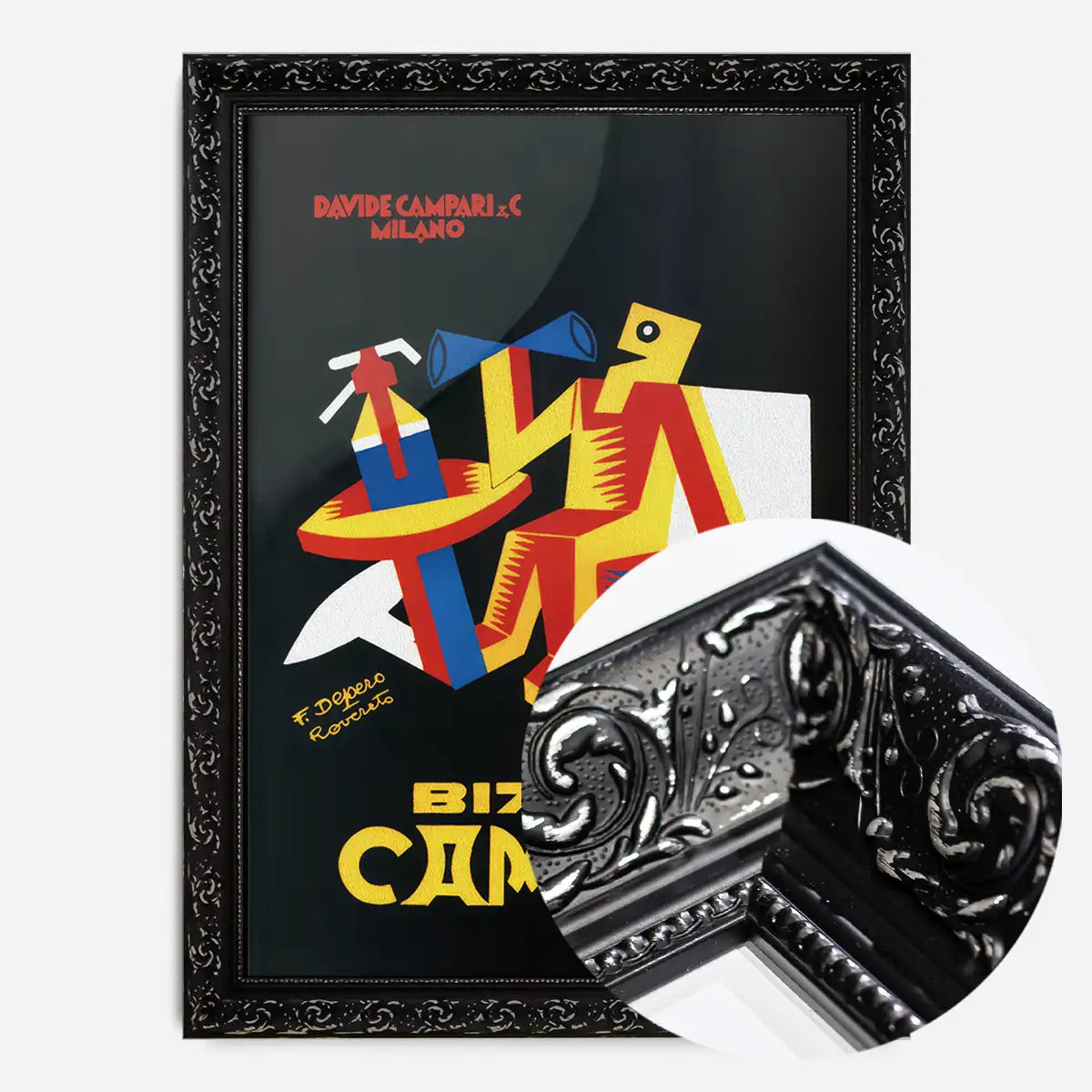 Bitter Campari Black & Yellow Poster Print