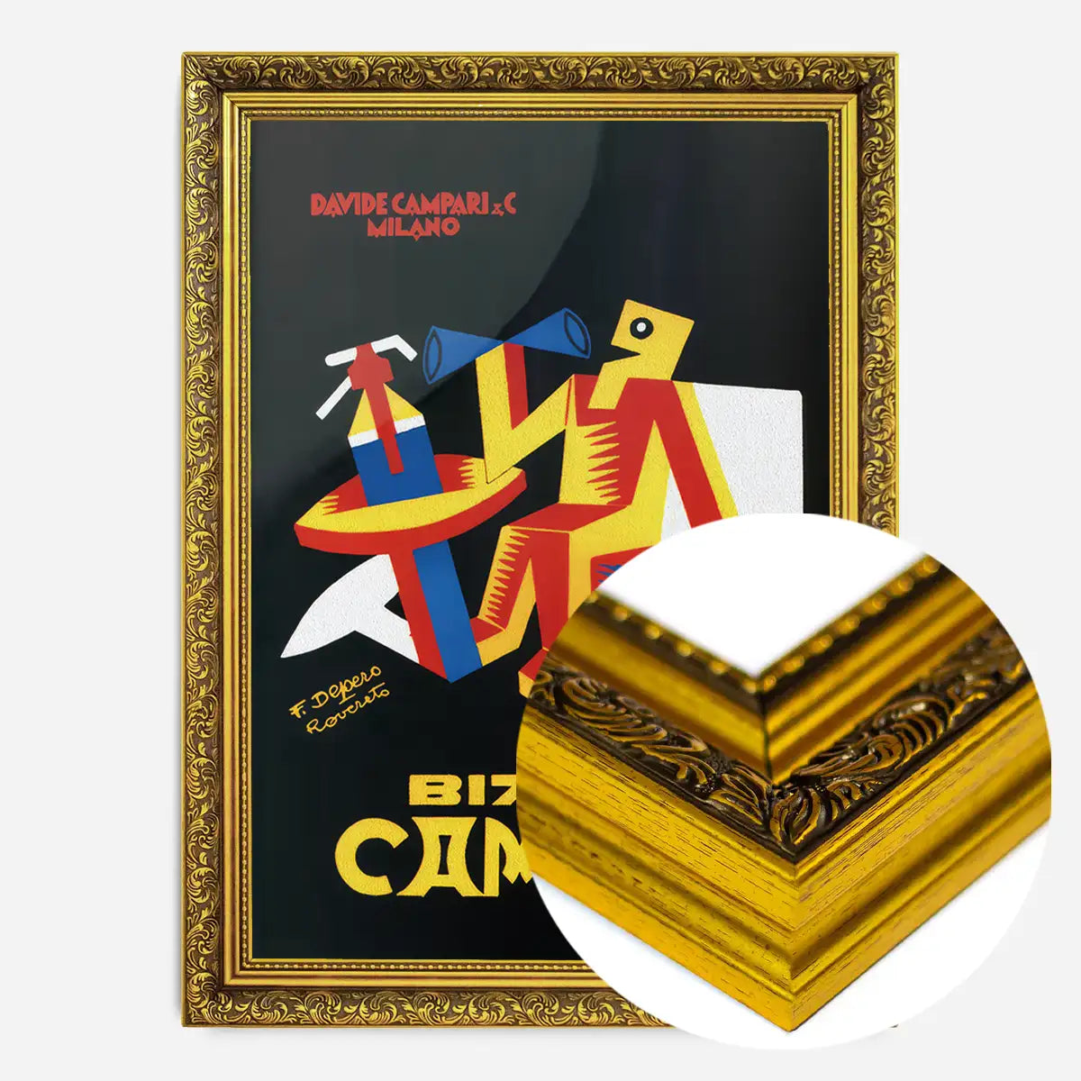 Bitter Campari Black & Yellow Poster Print