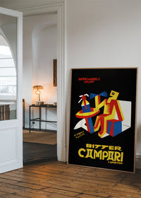 Bitter Campari Black & Yellow Poster Print