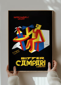 Bitter Campari Black & Yellow Poster Print