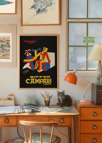 Bitter Campari Black & Yellow Poster Print