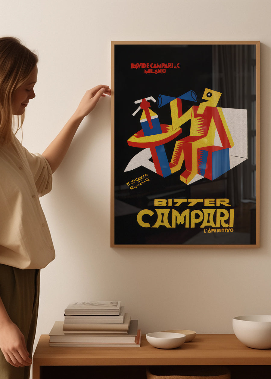 Bitter Campari Black & Yellow Poster Print