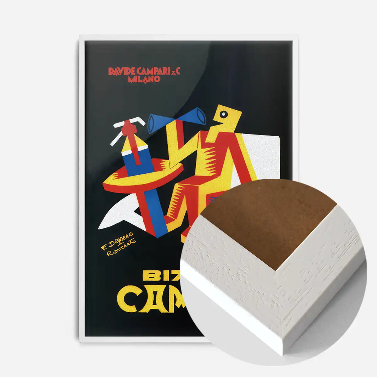 Bitter Campari Black & Yellow Poster Print