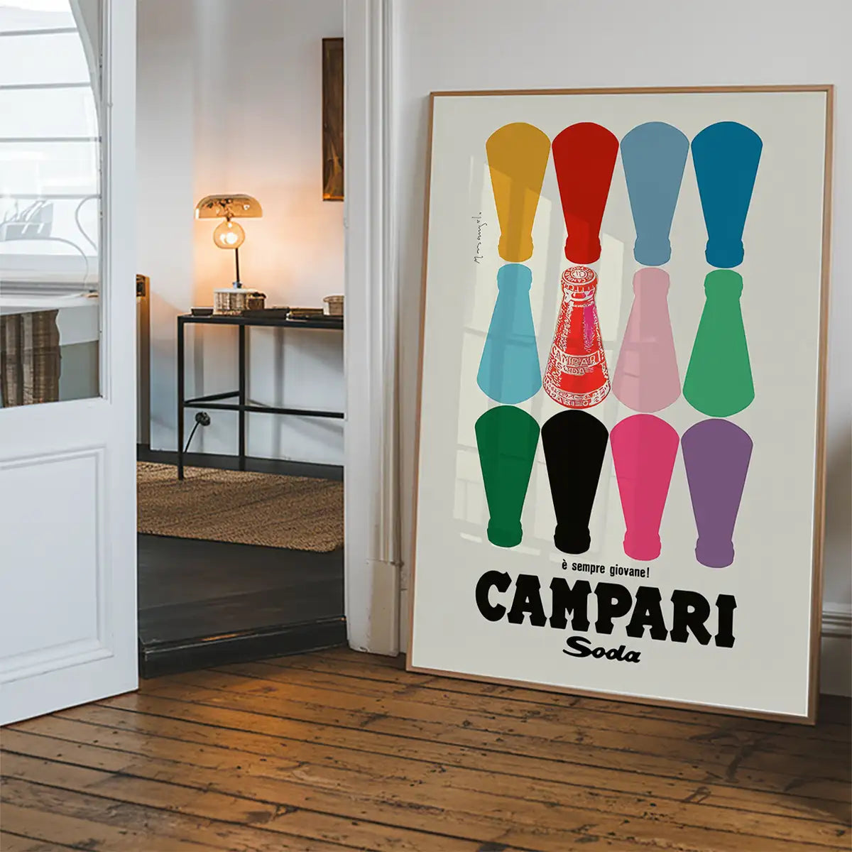 Campari Soda Coloured Bottles Poster Print