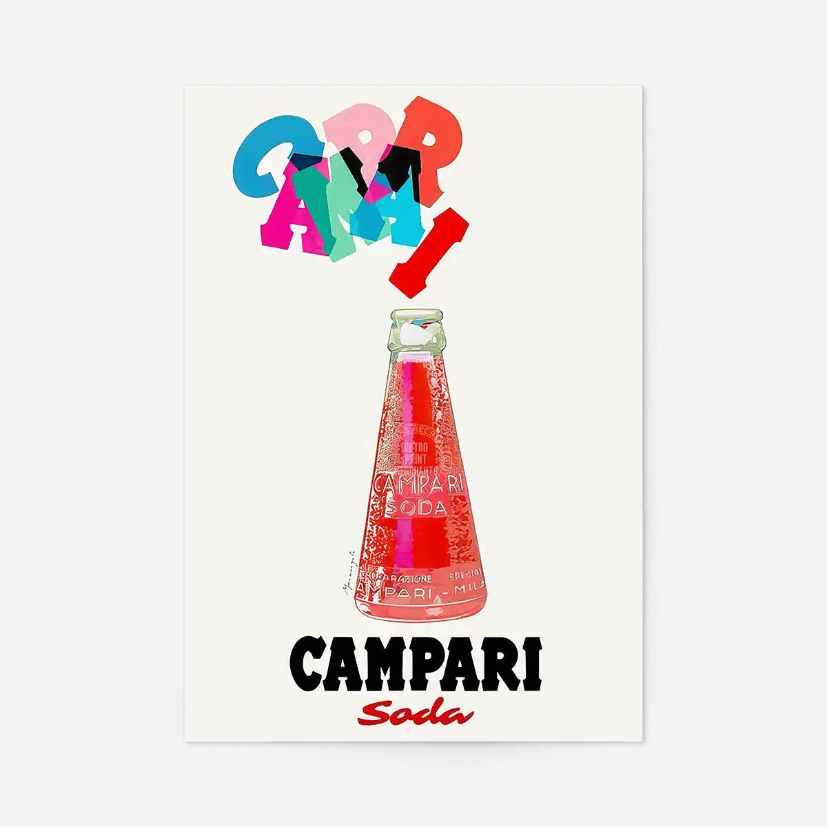 Campari Red Bottle Poster Print