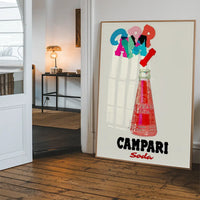 Campari Red Bottle Poster Print