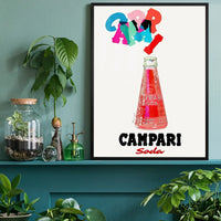 Campari Red Bottle Poster Print