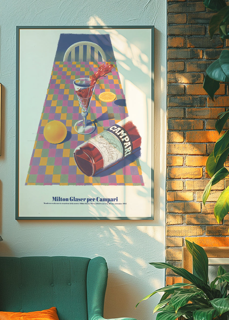 Campari Dining Table Poster Print