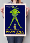 Vintage Montina Olive Oil Advertising Poster Print