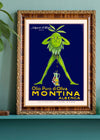 Vintage Montina Olive Oil Advertising Poster Print