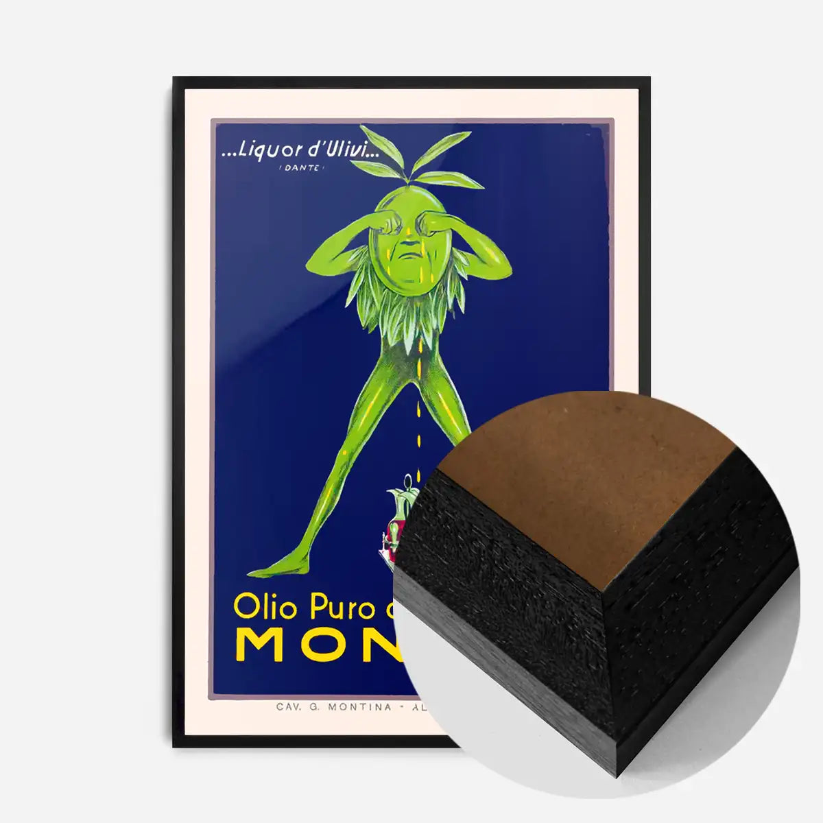 Vintage Montina Olive Oil Advertising Poster Print