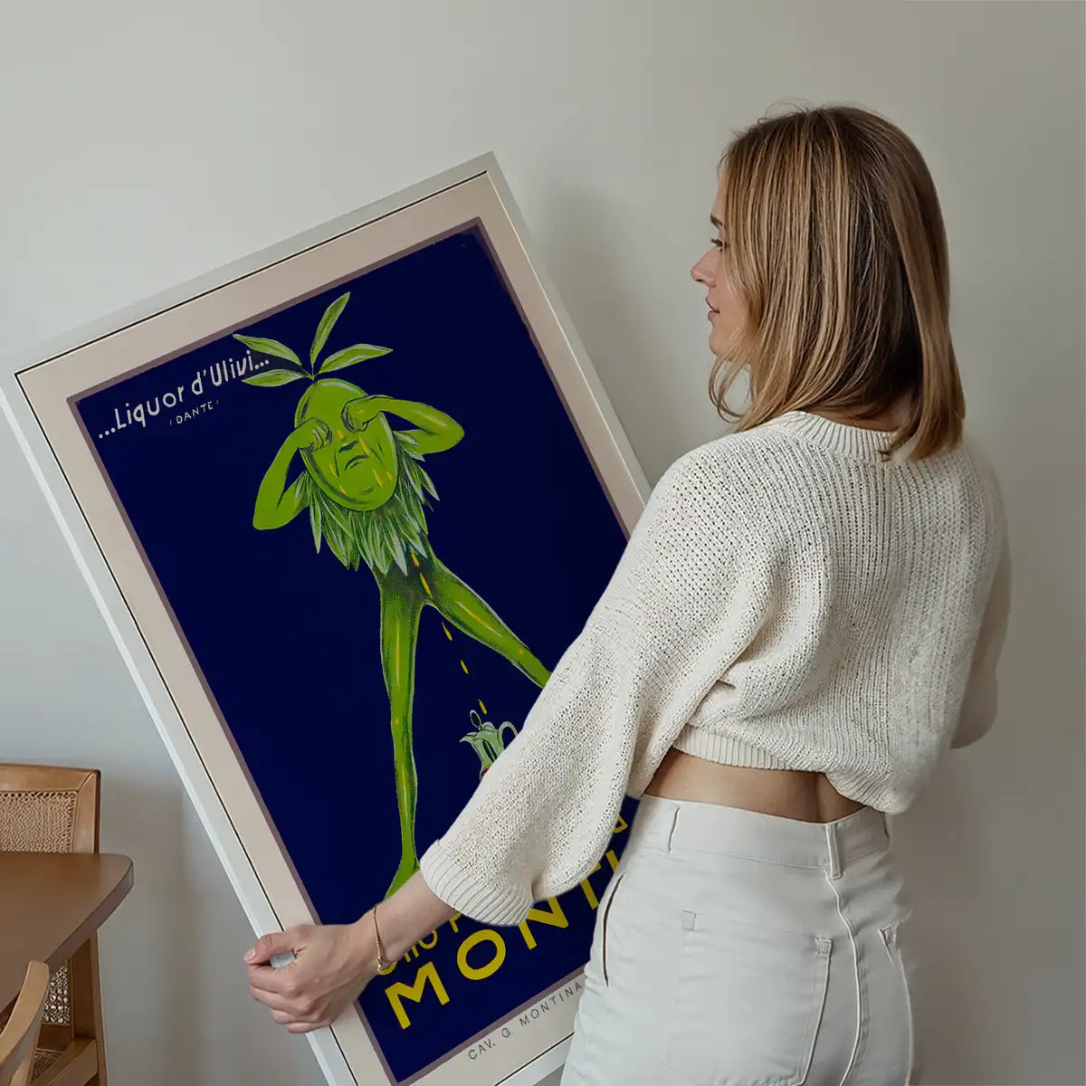 Vintage Montina Olive Oil Advertising Poster Print