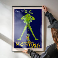 Vintage Montina Olive Oil Advertising Poster Print