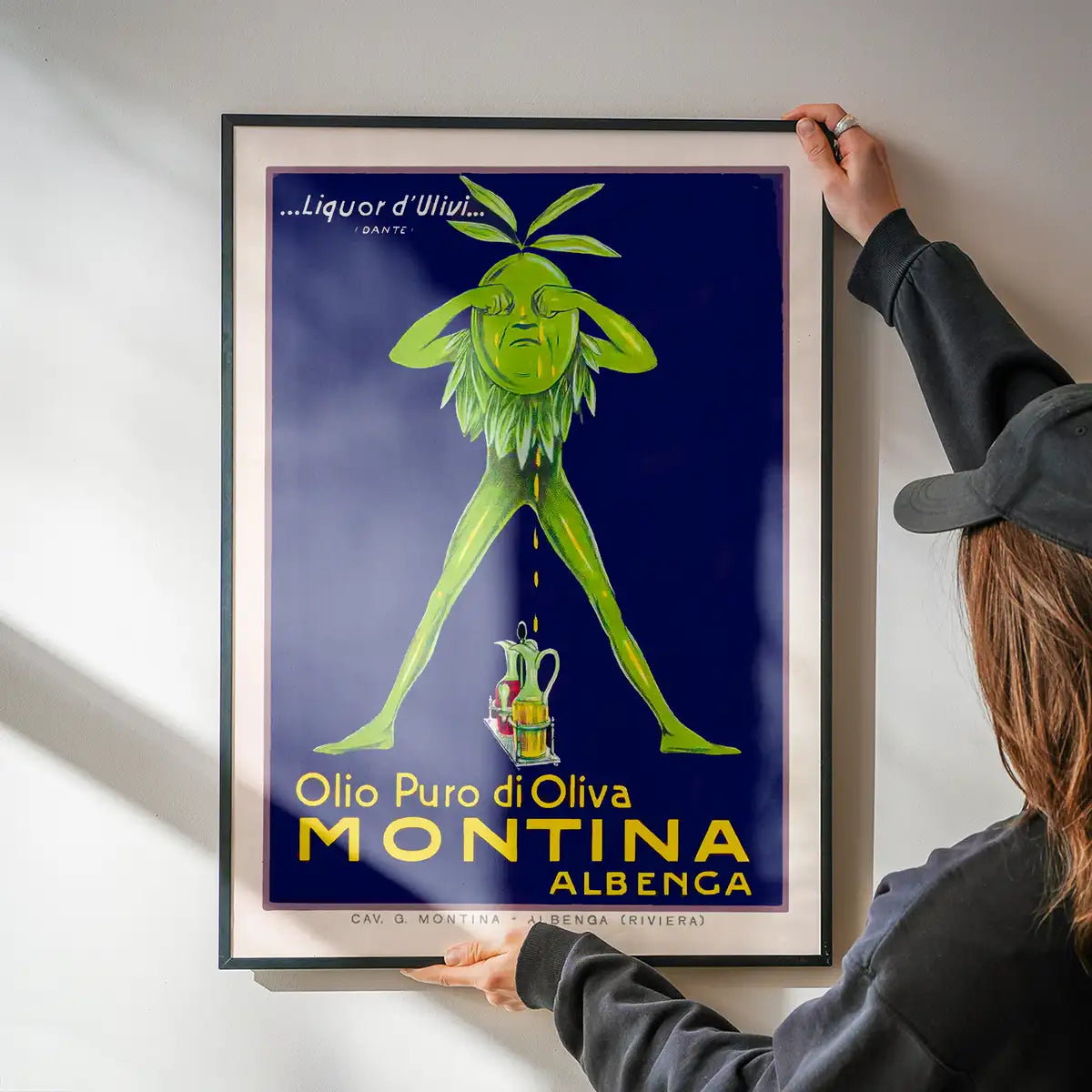 Vintage Montina Olive Oil Advertising Poster Print