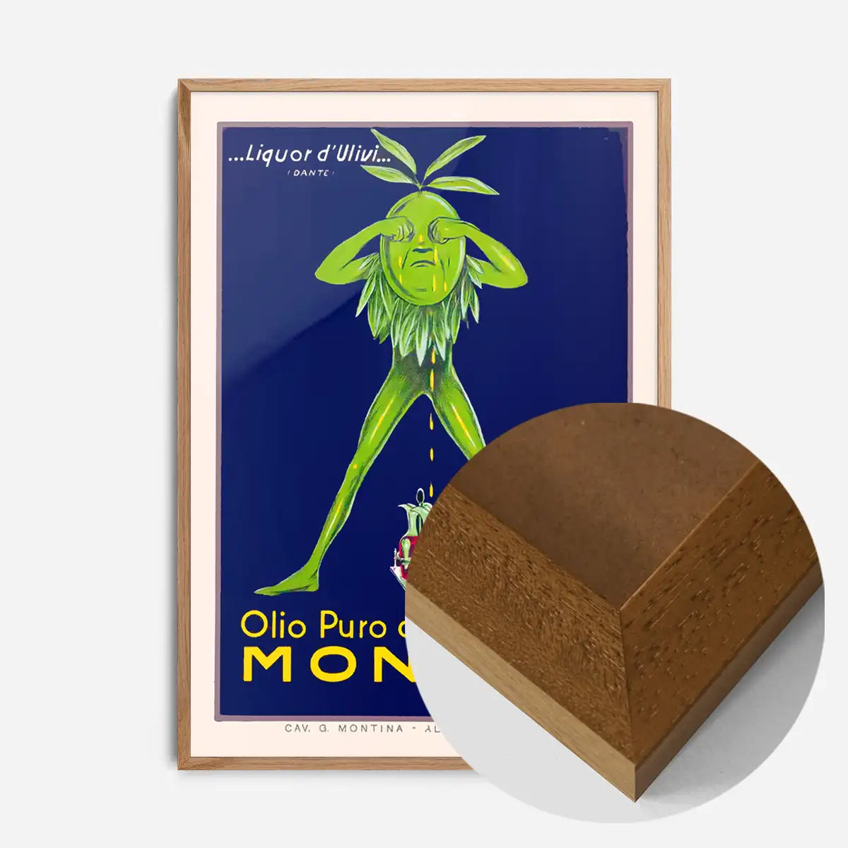 Vintage Montina Olive Oil Advertising Poster Print