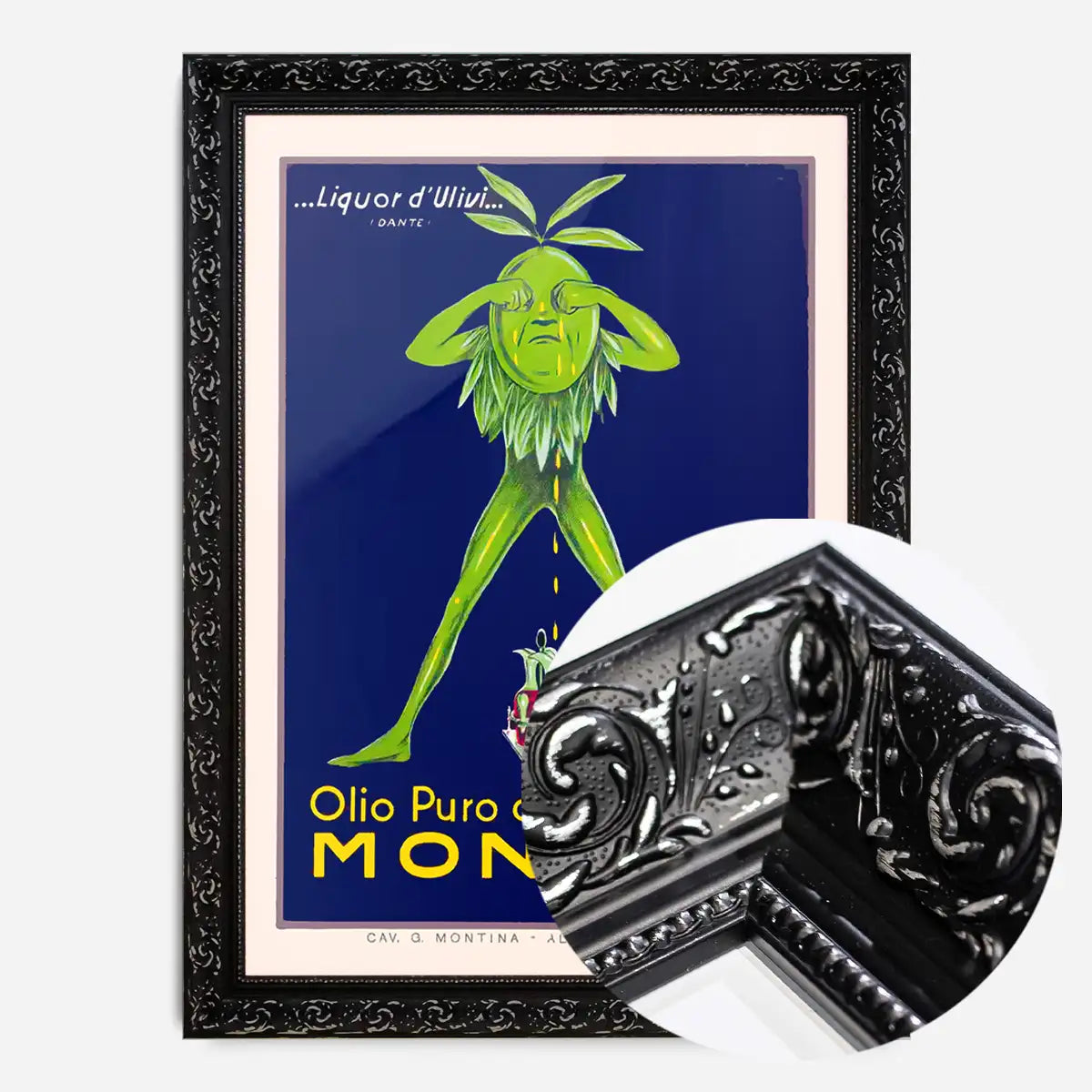 Vintage Montina Olive Oil Advertising Poster Print