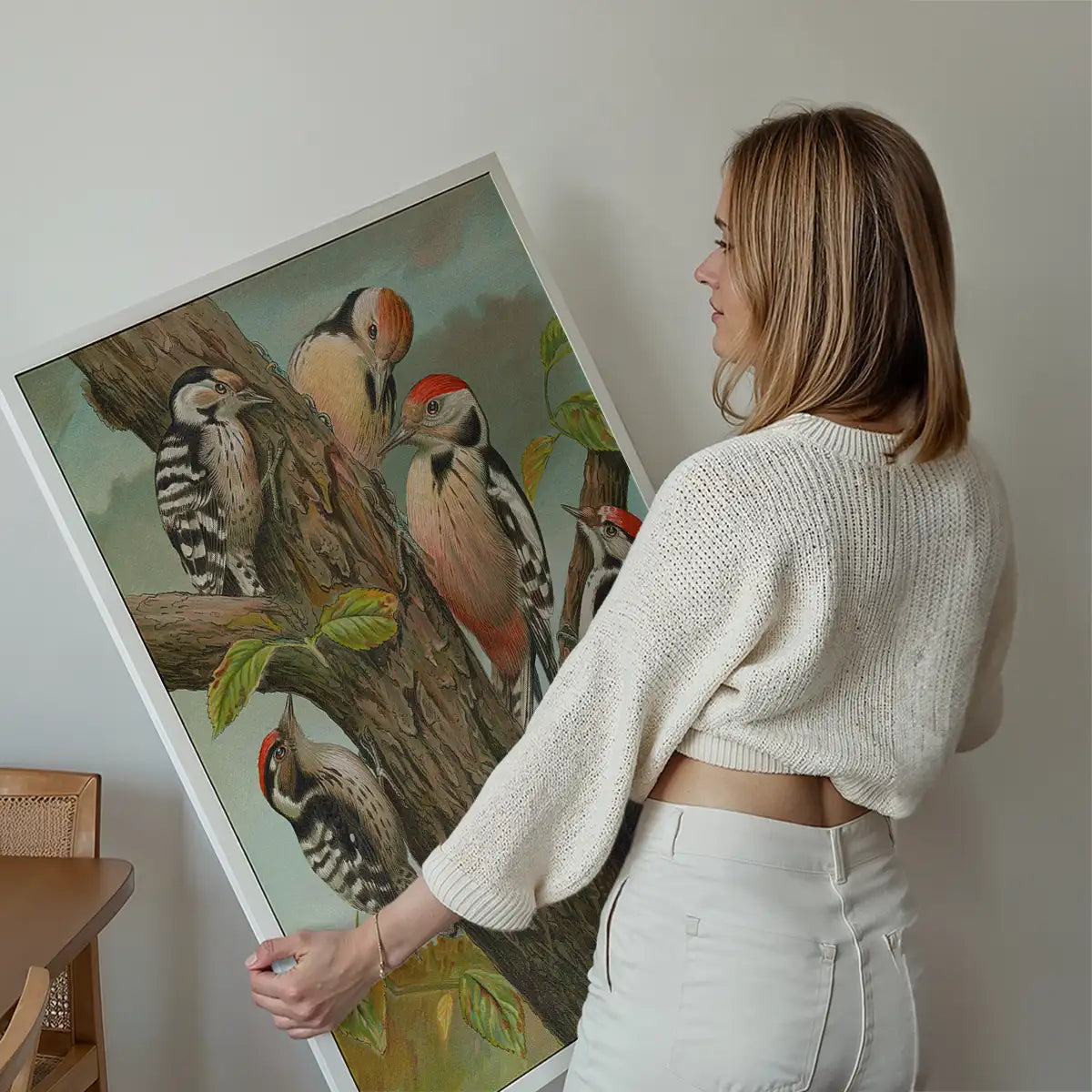 Spotted Woodpecker Vintage Bird Print by Johann Friedrich Naumann