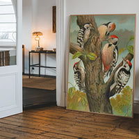 Spotted Woodpecker Vintage Bird Print by Johann Friedrich Naumann