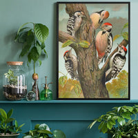 Spotted Woodpecker Vintage Bird Print by Johann Friedrich Naumann