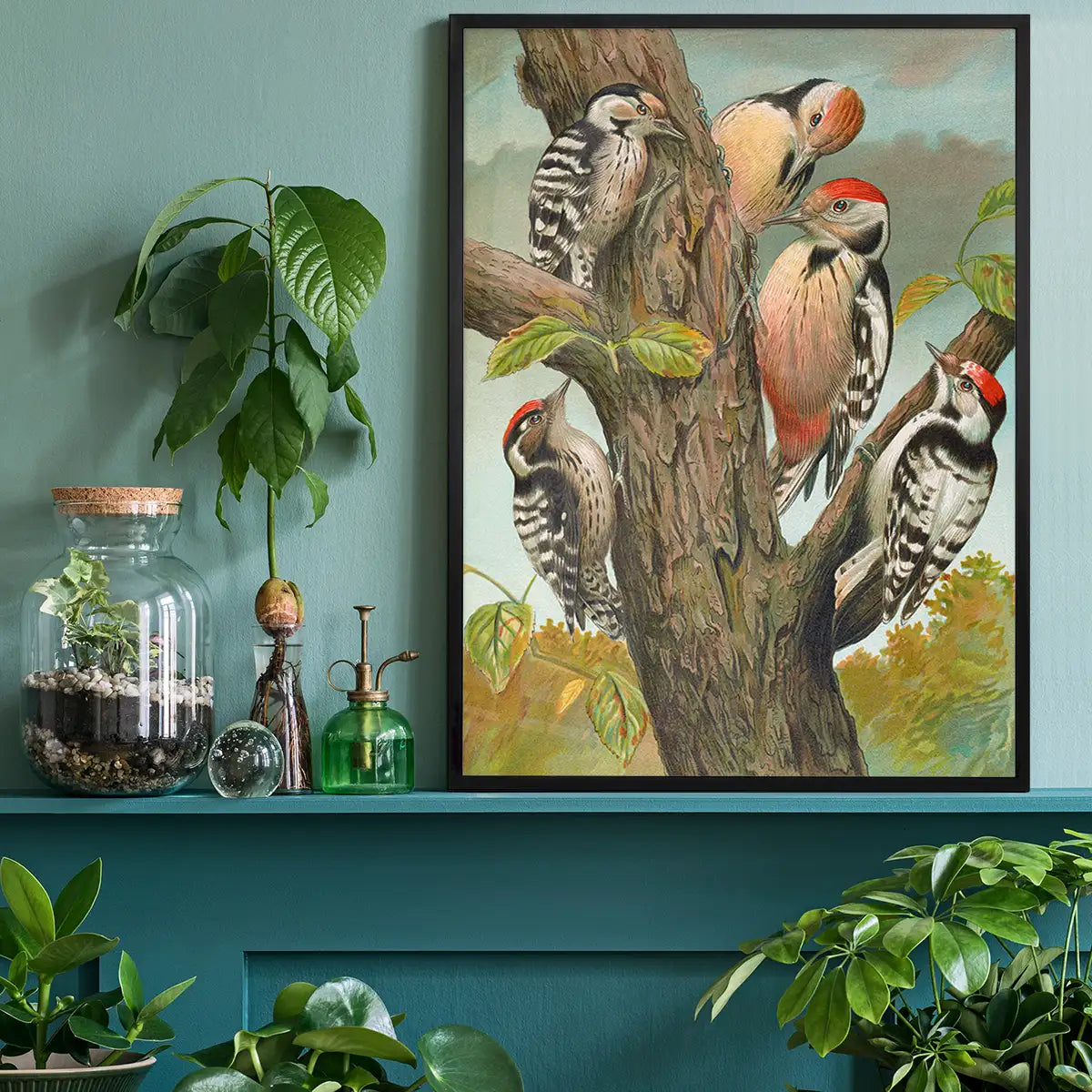 Spotted Woodpecker Vintage Bird Print by Johann Friedrich Naumann