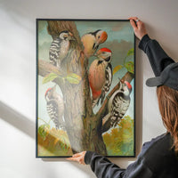 Spotted Woodpecker Vintage Bird Print by Johann Friedrich Naumann