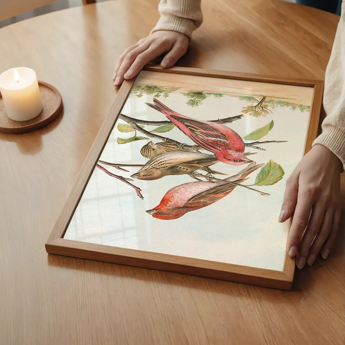 Common Rosefinch Vintage Bird Print by Johann Friedrich Naumann