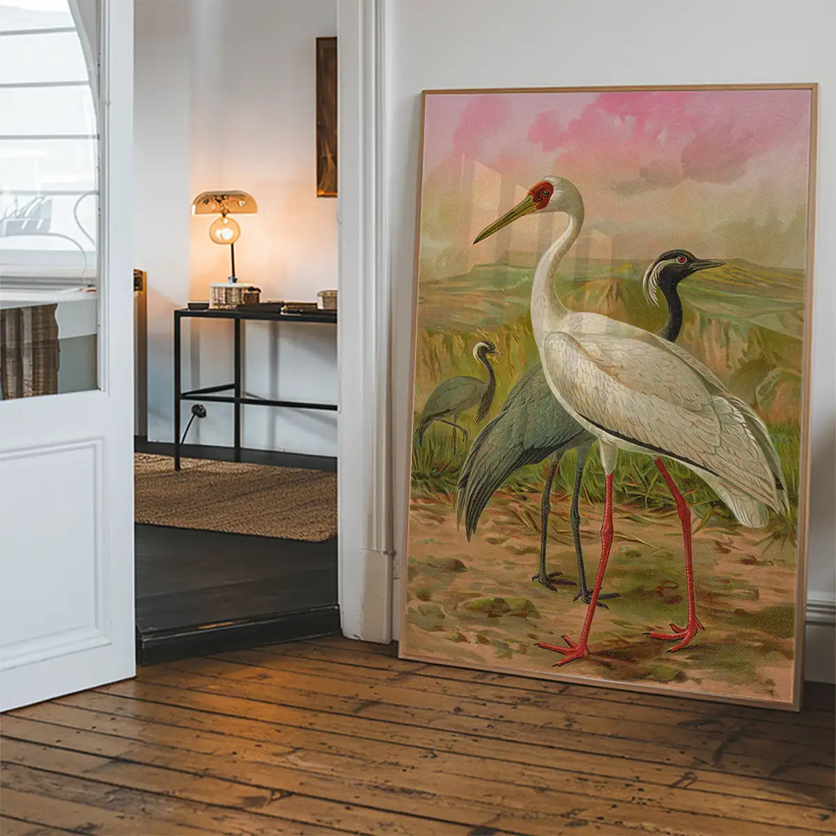 Demoiselle Crane Vintage Bird Print by Johann Friedrich Naumann
